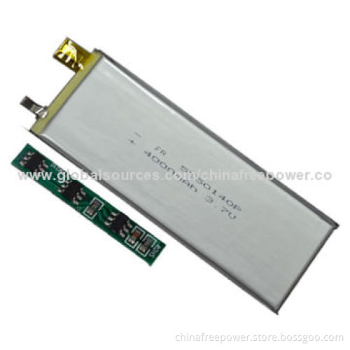 4000mAh Lithium Polymer Battery, Safe and Thin